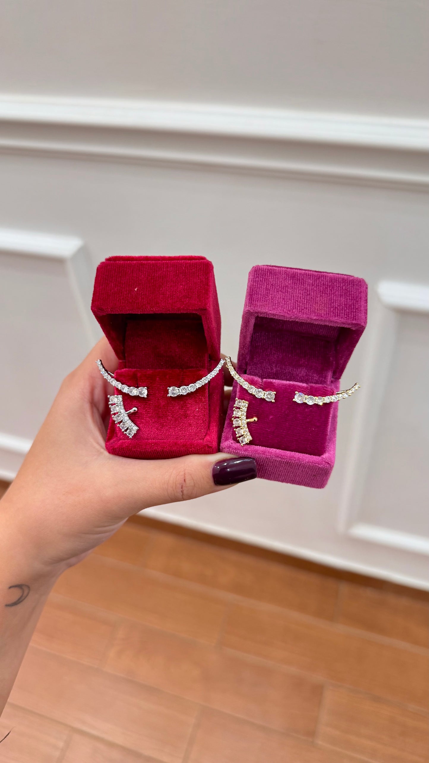 Orecchini Zirconia Degradé-Earcuff Zirconia Tetris