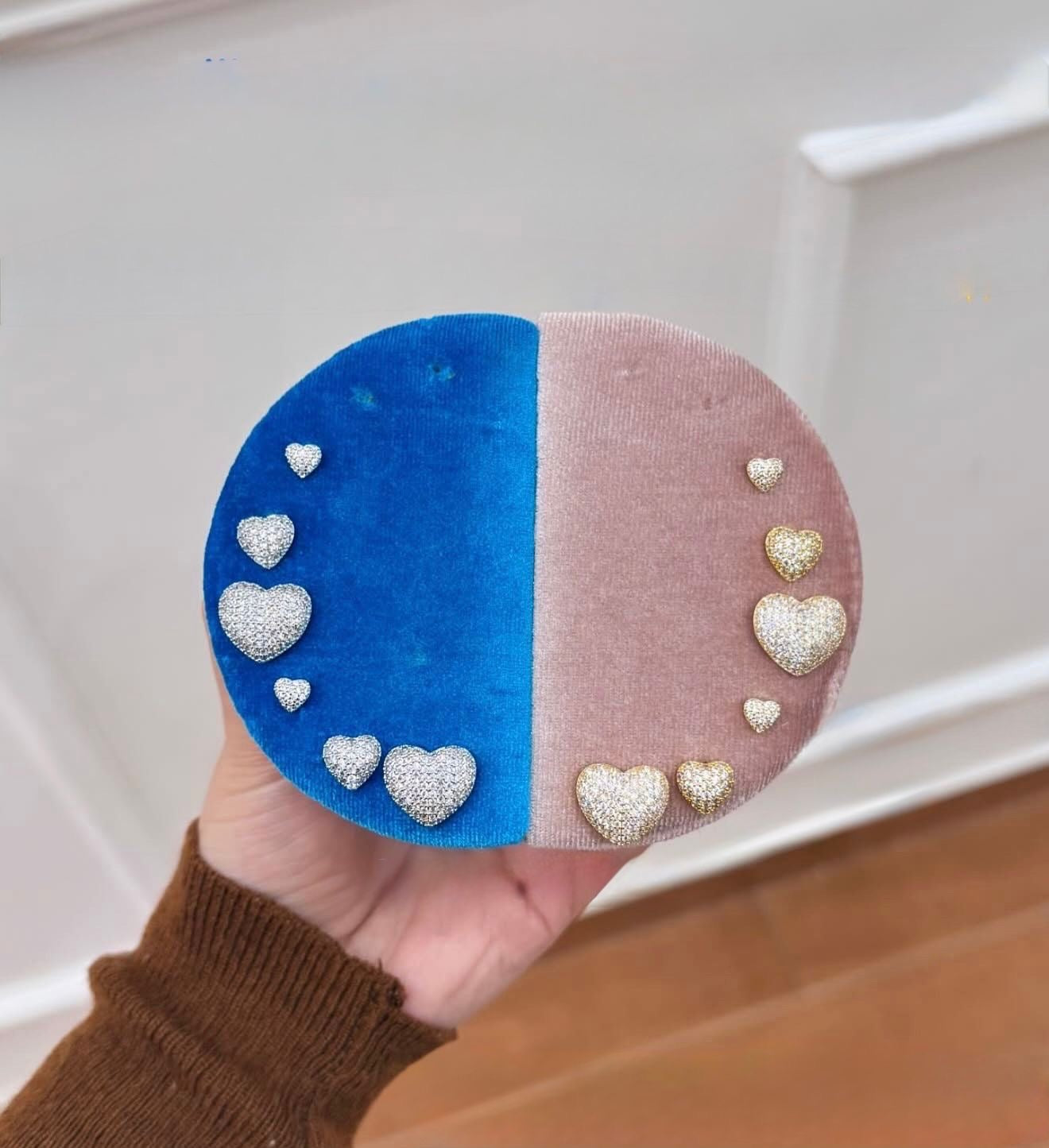 Orecchini Cuore Pavè